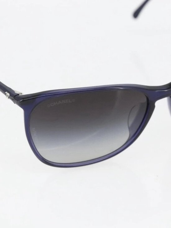 CHANEL Mini COCO Mark Sunglasses plastic Navy Auth main image 8